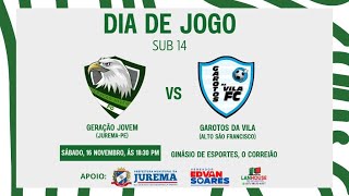 GERAÇÃO JOVEM 7 X 1 GAROTOS DA VILA  AO VIVO  AMISTOSO PREPARATÓRIO  SUB 14  JOGO COMPLETO [upl. by Swan121]