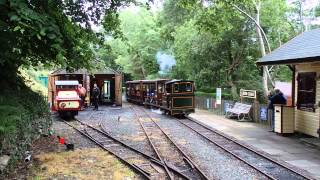 Groudle Glen Railway Entering Lhen Coan グラウドル･グレン鉄道レーンコーン駅到着 [upl. by Luke]