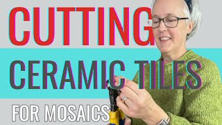 HOW TO CUT UNGLAZED CERAMIC TILES FOR MOSAICS  Cutting mosaic tiles [upl. by Santana711]