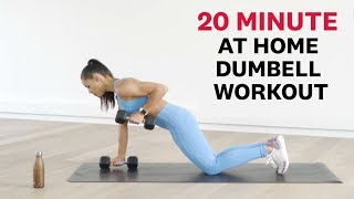 Kelsey Wells 20 Minute at Home Dumbbell Workout [upl. by Tiebold]