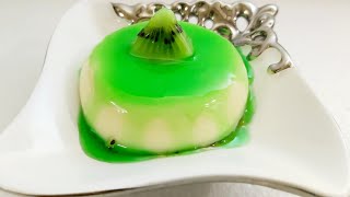 Panna Cotta Italian Dessert With Kiwi Sauce  Dessert Series Recipe no4 By squash cooking [upl. by Yeslrahc]