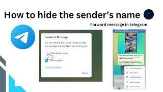 How To Remove Telegram Forward Name  Hide Sender Name [upl. by Ynna560]