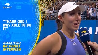 Jessica Pegula OnCourt Interview  2024 US Open Quarterfinal [upl. by Coreen]