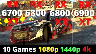 RX 6700 XT vs RX 6800 vs RX 6800 XT vs RX 6900 XT  Performance Comaprasion 10 Games 1080p 1440p 4k [upl. by Aciraj349]