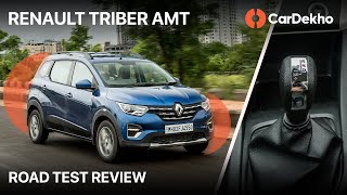 🚗 Renault Triber AMT ⚙️ Review In हिन्दी  Small Premium For City Convenience  CarDekhocom [upl. by Eillim]