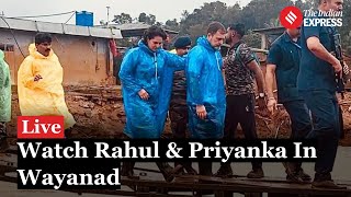 Wayanad Landslide Rahul Gandhi And Priyanka Gandhi Visit DisasterHit Area In Kerala [upl. by Bentley576]