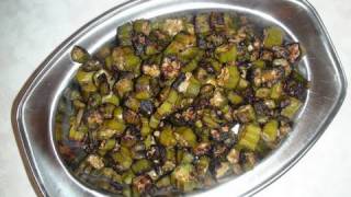 Bhindi Sabji  Bhinda nu shak  Okra Fry Video Recipe by Bhavna [upl. by Alym]