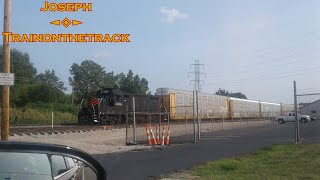 Ex Santa Fe GP9u Switches Autoracks in New Boston Michigan  April 22nd and August 26th 2017 [upl. by Zachery]