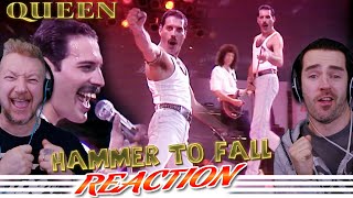 Hammer To Fall Live Aid 1985  Queen Reaction [upl. by Enilreug]