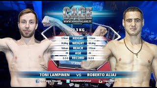 CAGE 42 Toni Lampinen vs Roberto Aliaj Full Fight MMA [upl. by Arihsa]