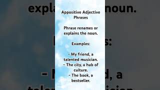 Appositive adjective phrases adjective phrases in english grammar grammar adjective phrase yt [upl. by Rimas]