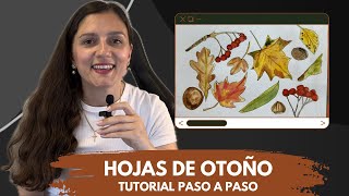 Cómo Pintar Hojas de Otoño en Acuarelas  Tutorial de Arte Paso a Paso para Principiantes [upl. by Dorwin]