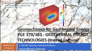 Geomechanics for Geothermal Energy [upl. by Aitetel]