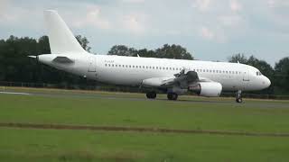 SmartLynx A320 Landing Groningen Airport Eelde [upl. by Acinelav]