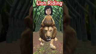 Lion Riding babyreels shortsvideo [upl. by Emyam]