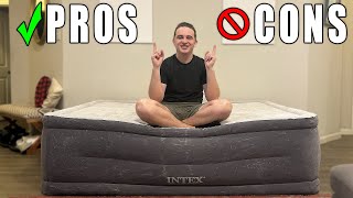 Intex DuraBeam Deluxe Review Air Mattress Pro amp Cons [upl. by Kennie]