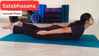 Salabhasana Tutorial  Locust pose Benefits Yoga backbends [upl. by Narik]