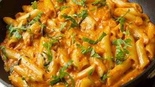 GIGI HADIDS Famous Pasta Without Vodka  Best Spicy Sauce Penne Pasta [upl. by Annawad]