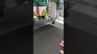 Polyester fiberboard cutting with a flatbed cutting machine [upl. by Dnalevelc949]