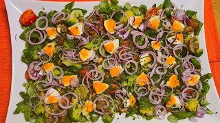 BrokkoliFeldsalat mit Eier sehr lecker und gesunder Salat [upl. by Enar]