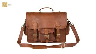 Leather Satchel Review [upl. by Idnac]