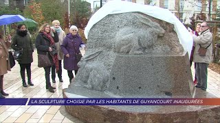 Yvelines  La sculpture choisie par les habitants de Guyancourt inaugurée [upl. by Harihat546]