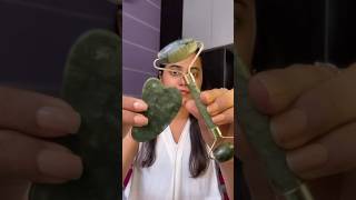 Face massager Gua sha amp face roller ✨shorts telugu girl shortvideo skincare skincareroutine [upl. by Onaled]