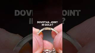 Making a dovetail joint to size up a gold ring [upl. by Corvese]