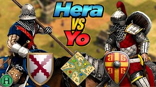 Burgundians vs Byzantines  1v1 EW River Divide  vs Yo  AoE2 [upl. by Artenek]