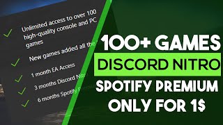 Get Discord Nitro Spotify Premium and 100 Games only for 1 Claim Fast [upl. by Wilhelmina588]