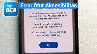 Cara Mengatasi myBCA error fitur Aksesibilitas [upl. by Tillie637]