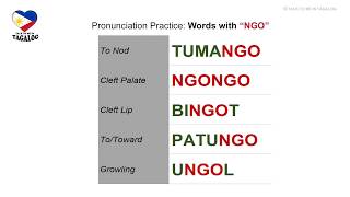 60 Filipino Words HOW TO PRONOUNCE quotNGI NGO NGUquot  Learn Tagalog  Filipino Accent [upl. by Bastian892]