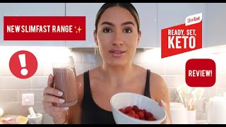 New SlimFast Keto Range  What I eat in a day Shakes amp Bar Review  Keto Recipe SlimFastKeto UK [upl. by Naryb420]