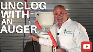 How To Unclog A Toilet With An Auger  DIY Plumbing  The Expert Plumber [upl. by Nunciata]