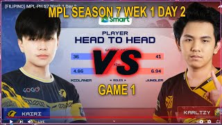 MPL SEASON 7  BREN ESPORTS VS ONIC PH GAME 1  MOBILE LEGENDS [upl. by Enaz]