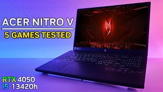 Acer Nitro V RTX 4050 5 Games 750 Budget [upl. by Ahsemad343]