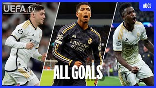 VALVERDE BELLINGHAM VINÍCIUS  All REAL MADRID 202324 GOALS to reach the UCL Final ⚽ [upl. by Nirat]