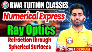 Class 12 Physics Ray Optics  Refraction Through Spherical Surfaces  12th Physics Numerical Express [upl. by Pravit757]