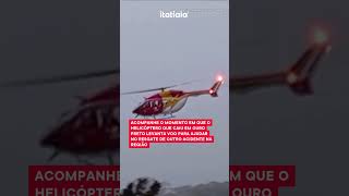 VEJA O MOMENTO EM QUE O HELICÓPTERO QUE CAIU EM OURO PRETO LEVANTA VOO NO INTERIOR DE MG [upl. by Anaeco282]