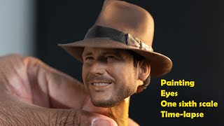 Bringing Miniature Eyes to Life 16 Scale Head Sculpture TimeLapse [upl. by Domph660]