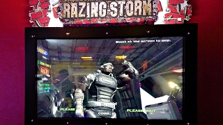 Lets Play Arcade Game Razing Storm Complete Destruction Machine Game ゲームセンター [upl. by Ativla]