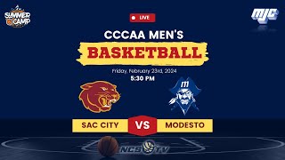 Sacramento City vs Modesto Junior College Mens Basketball LIVE 22324 [upl. by Alram]