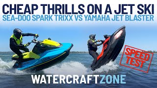 SeaDoo Spark Trixx vs Yamaha Jet Blaster  Watercraft Zone [upl. by Kameko]