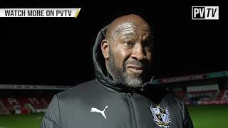 Post Match  Darren Moore speaks following late drama in Cheltenham [upl. by Rhoades509]