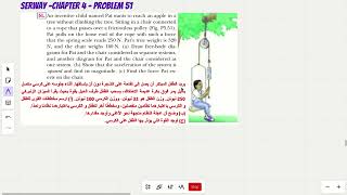 حل مسألة من كتاب سيروي على القوي على الفصل الخامس serway physics [upl. by Nahsrad]