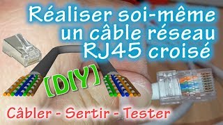 Comment faire soi même un câble Ethernet RJ45 croisé 🔧 TUTORIEL 💻 [upl. by Nailliw985]