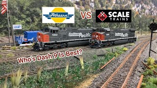 Athearn Genesis 2 0 VS ScaleTrains Rivet Counter HO Scale Dash 9 Comparison [upl. by Poyssick]