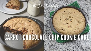 Carrot Chocolate Chip Cookie Cake  Super Easy [upl. by Oderfliw]