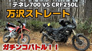 【CRF250L VS テレネ700】万沢ストレート ガチンコバトル！ぶっちぎられる！？ [upl. by Montford99]