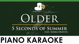 5 Seconds of Summer  Older feat Sierra Deaton  LOWER Key Piano Karaoke Instrumental [upl. by Colfin]